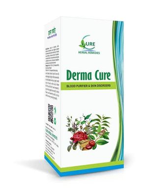 Cure Herbal Remedies Derma Cure Syrup (200ml pack of 2) Comes with AKSIR BUKHAR (100ml)