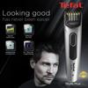Tefal Stylis Plus JT285001, Corded and Cordless beard trimmer with fast charge, Hard Titanium coated self-sharpening blades, 90 mins run time, Silver view 2