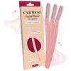 Carmesi Reusable Face Razor for Women Facial Hair- 3 Razors | Instant & Painless Hair Removal | For Eyebrows, Upper Lip, Forehead, Peach Fuzz, Chin and Sideburns | Dermaplaning Tool view 1