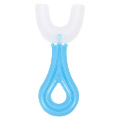 ARTIBETTER 1pc U Type Kids Toothbrush Manual Whitening Toothbrush Silicone Brush Head for Kids ( Aged 3- 6 )