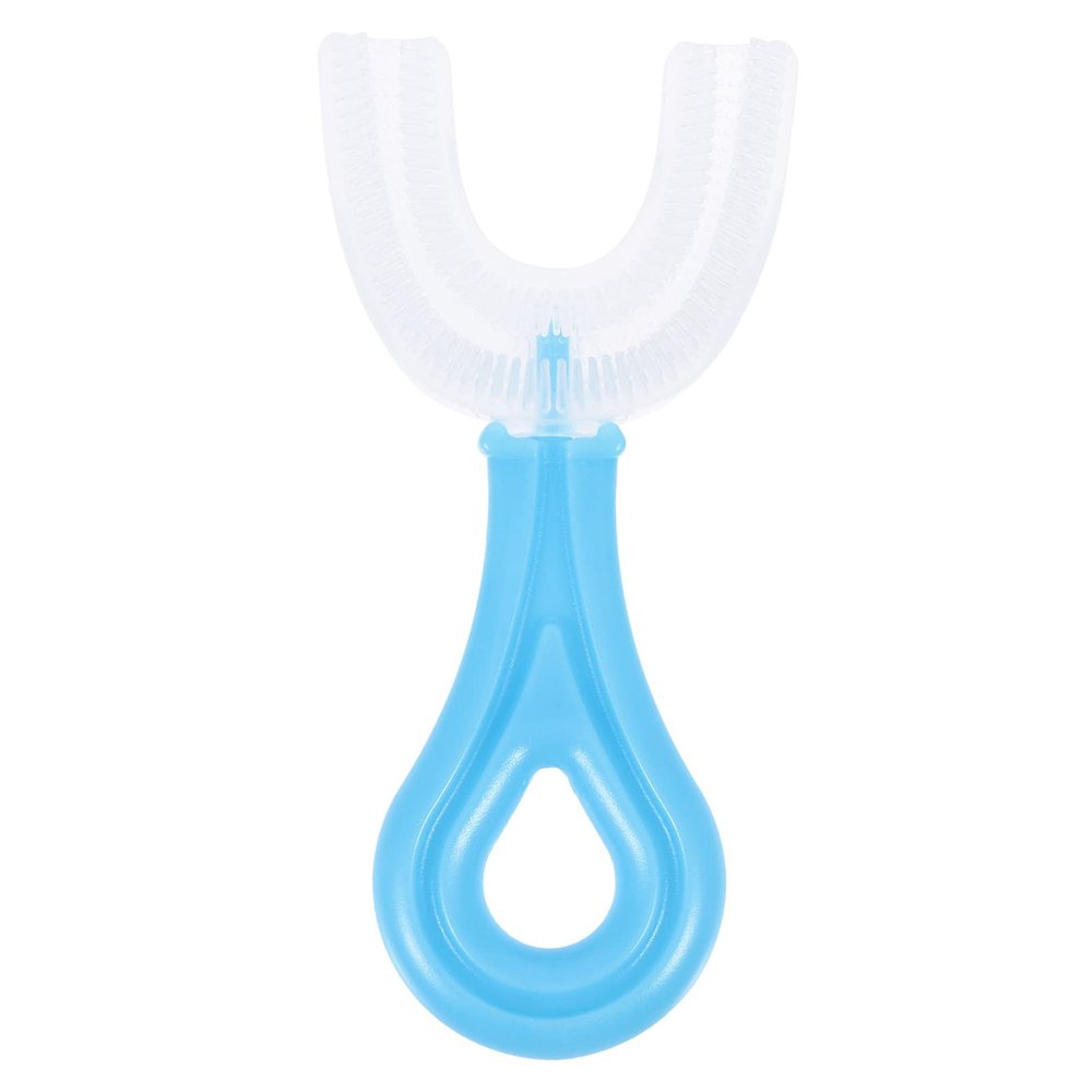 ARTIBETTER 1pc U Type Kids Toothbrush Manual Whitening Toothbrush Silicone Brush Head for Kids ( Aged 7- 13 )