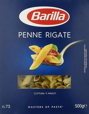 Barilla Pasta Penne Rigate Durum Wheat, 500 grams, Italy