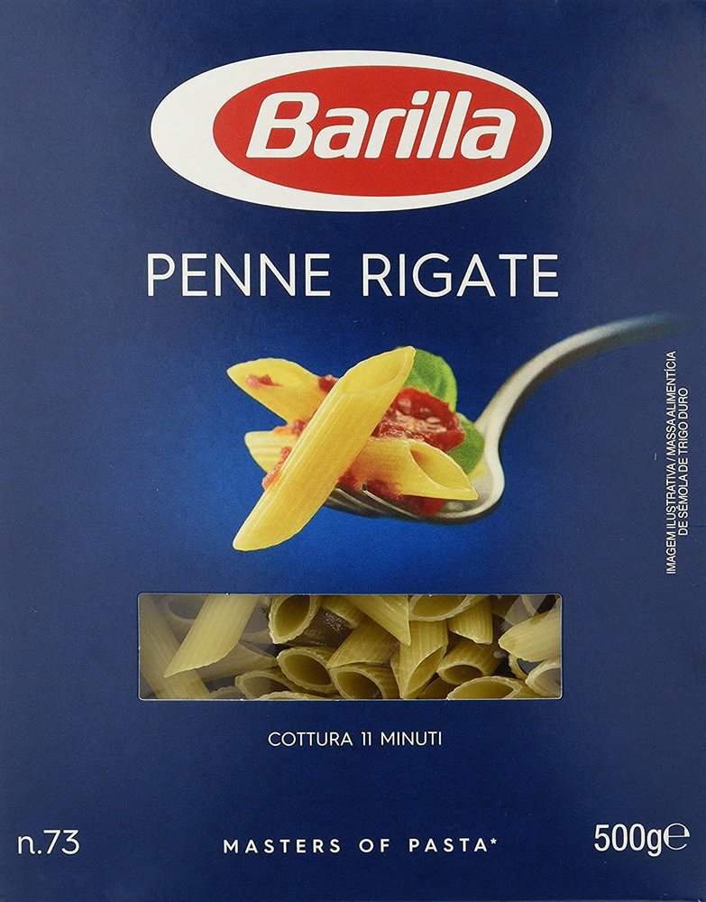 Barilla Pasta Penne Rigate Durum Wheat, 500 grams, Italy