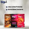 Bigfun Flavoured Condoms Extra Dotted & Ribbed for Men Combo Pack of 3, Count 10 - Dotted, Ribbed & Contoured ||Lubricated Long-Lasting  Tempting Chocolate, Strawberry & Xtra Time Condoms (Total 30pcs) view 2