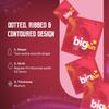 Bigfun Juicy Strawberry Flavoured Condoms | Dotted, Ribbed & Contoured for Intense Pleasure | Lubricated Natural Latex Condoms for Men | Skin-Friendly & Long-Lasting Protection | 100% Safe & Exciting Experience - Pack of 3 (10Pcs. Each) view 3