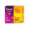 Funtime Flavoured Dotted Ribbed And Contoured Long Lasting Condoms for Men Count 10 - Combo (Pack of 2 Black Grapes, Pack of 2 Fruity Banana) Total 40 pcs view 1