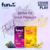 Funtime Flavoured Dotted Ribbed And Contoured Long Lasting Condoms for Men Count 10 - Combo (Pack of 2 Black Grapes, Pack of 2 Fruity Banana) Total 40 pcs view 4