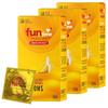 Funtime Banana Flavoured Dotted Condoms | Ribbed & Contoured for Extra Pleasure | Made With Natural Rubber Latex | Lubricated for Excitement & Satisfaction - Pack of 3 (10 count each) view 1