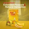 Funtime Banana Flavoured Dotted Condoms | Ribbed & Contoured for Extra Pleasure | Made With Natural Rubber Latex | Lubricated for Excitement & Satisfaction - Pack of 3 (10 count each) view 2