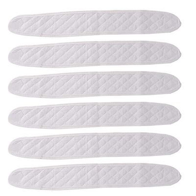 HEALLILY 6pcs Cotton Baby Belly Band Infant Umbilical Cord Soft Newborn Navel Belt (White)