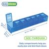 EZY DOSE Weekly (7-Day) Medication Management Bundle, Pill Organizer, Vitamin, and Medicine Box with Pill Cutter, Colors May Vary, 70393 view 2