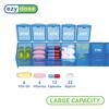 EZY DOSE Weekly (7-Day) Medication Management Bundle, Pill Organizer, Vitamin, and Medicine Box with Pill Cutter, Colors May Vary, 70393 view 3