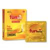 Funtime Flavoured Condoms Combo Pack of 10 (3Pcs Each) | Dotted, Ribbed And Contoured Long Lasting Condoms for Men | Banana Flavour (Total 30pcs) view 2