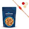 Amaram by Ghasitaram Rakhi Gifts for Brother - Roasted Salted Cashews 200 GMS with Beads Rakhi view 1