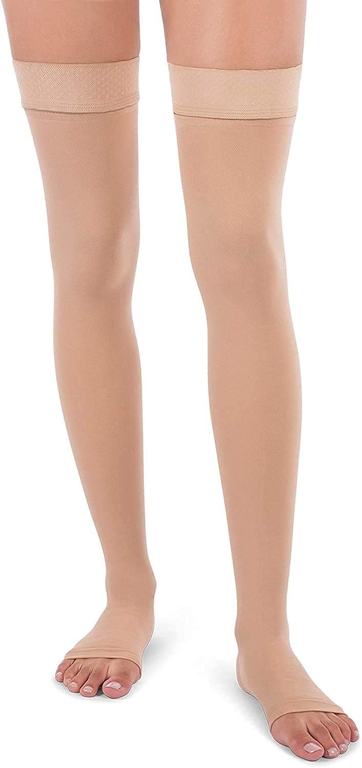 Just Rider Elastic Varicose Vein Stockings (Beige, L)