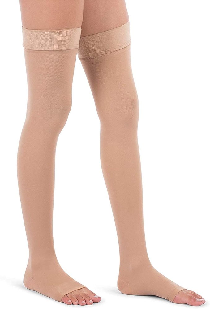 Just Rider Elastic Varicose Vein Stockings (Beige, 2XL)