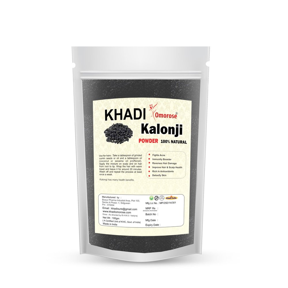 Khadi Omorose Kalonji powder(Black Seed) 100 grams