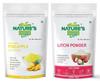 NATURE'S GIFT - FOR THOSE WHO CARE'S Pineapple Powder & Litchi Fruit Powder - 200 GM Each (Super Saver Combo Pack) view 1
