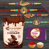 Alohomora Designer Peacock Rakhi For Rakshabandhan | Rakhi For Brother | Rakhi | Rakhi Combo | Set Of 4 Rakhi | Rakhi Gift | Roli Chawal | Greeting Card And crunchie Chocolate 100Gm view 3
