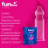 Funtime Climax Control Condoms | Dotted, Ribbed, & Contoured for Long-Lasting Pleasure | Lubricated Natural Rubber Latex Condoms for Excitement & Fun- (3Pc x Pack of 10) view 4