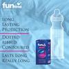 Funtime Climax Control Condoms | Dotted, Ribbed, & Contoured for Long-Lasting Pleasure | Lubricated Natural Rubber Latex Condoms for Excitement & Fun | Pack of 3 (10 counts each) view 3