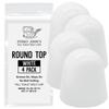 Stinky John's Tall Toilet Bolt Caps - UNIVERSAL Fit with a ROUND Top - 4 count (1 package) view 1