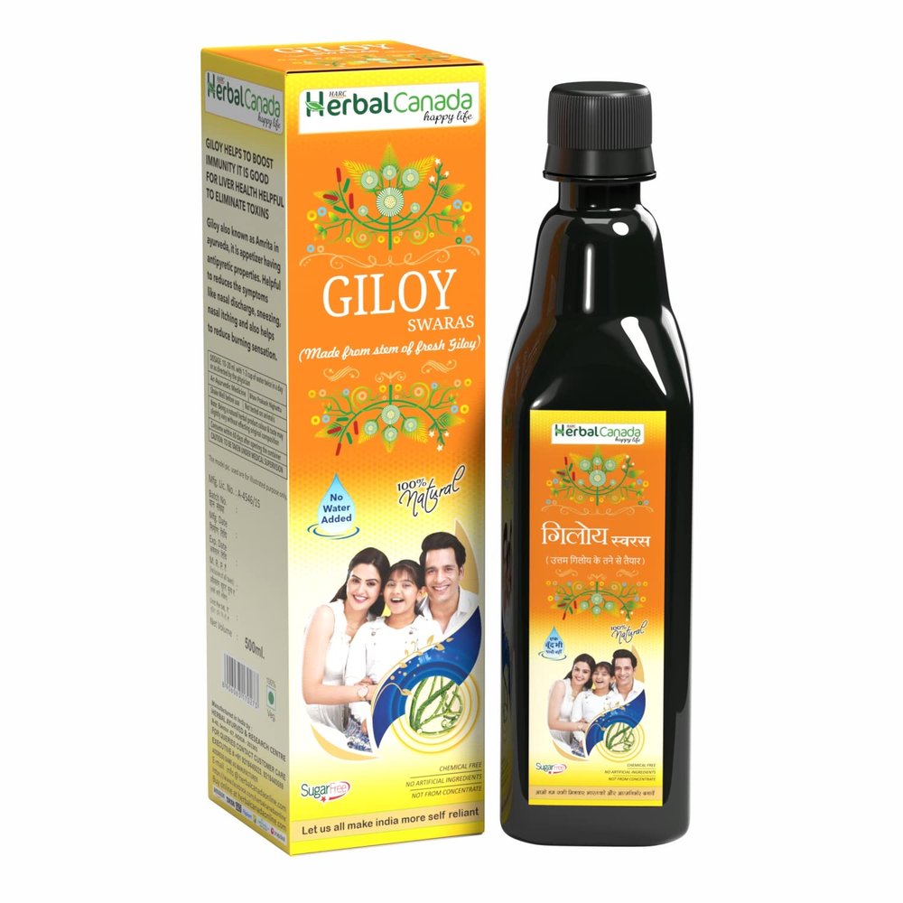 HERBAL CANADA Giloy Ras | (500ML) (Pack of 3)