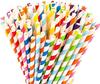 Newton's Biodegradable Durable and Eco-Friendly Colorful Rainbow (6 mm -200) Paper Drinking Straws and Party Decoration Supplies-200 view 1