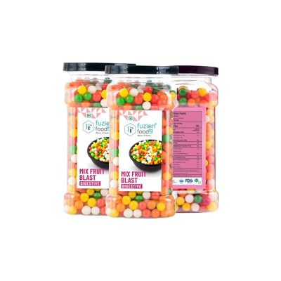 Fuzion Foodz Fruit Balls Candy (180g Each X Pack of 3) Mixed Fruits Candies Soft Candy For Kids Assorted Fruit Flavoured Candies & Toffees Mouth Freshener Mukhwas