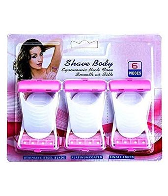 K Vajir Disposable MAX Body & Bikini Shaving Razor For Women (6 Pcs Blade) Platinum Blade (18)