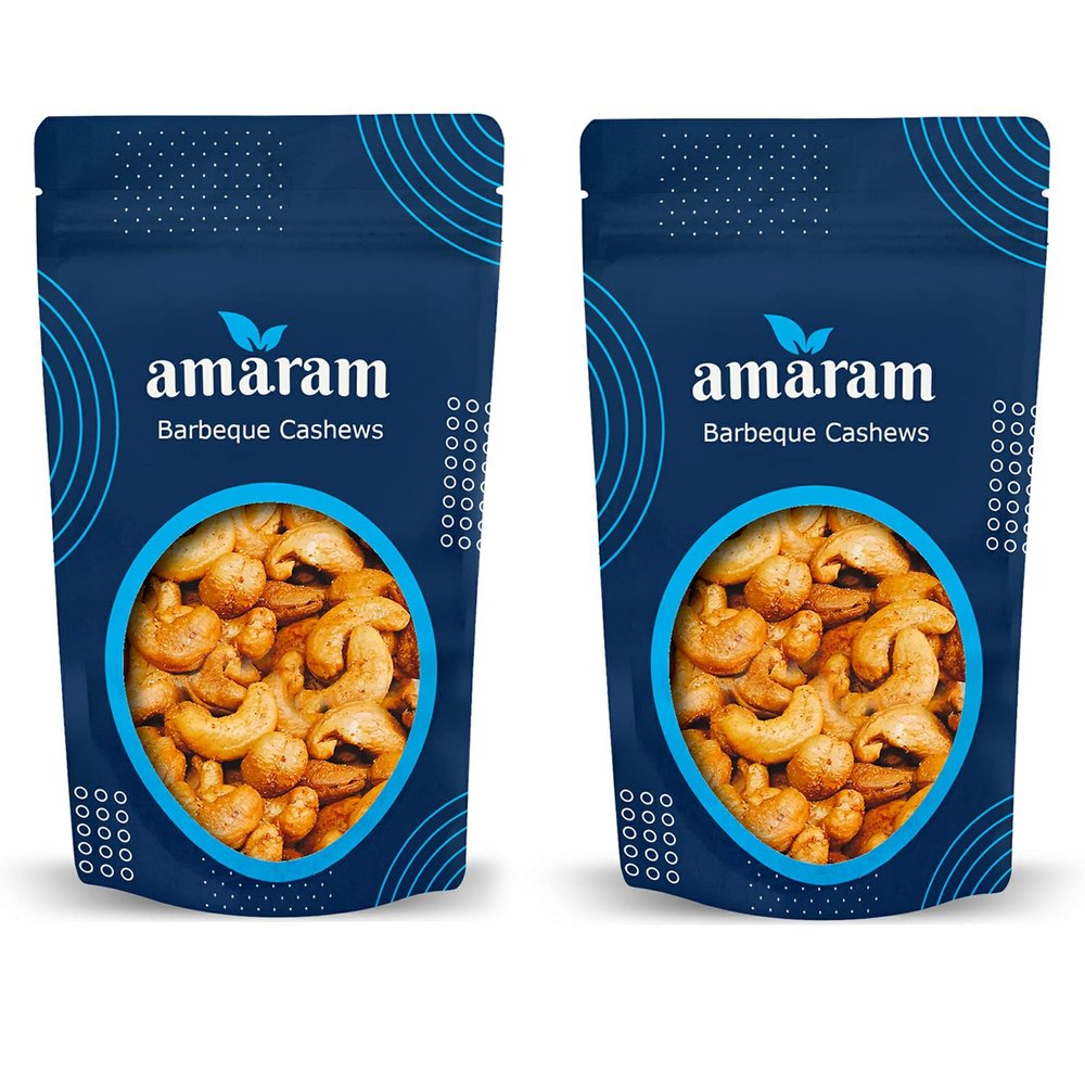 Amaram by Ghasitaram Pack of 2 Crunchy Cashews 200 GMS|Dryfruit Gift Hamper|Dry Fruit Combo Pack Offer|Dry Fruit Gift Pack|Dry Fruit Box|Diwali Dry Fruit Gift Box|Mix Nut|