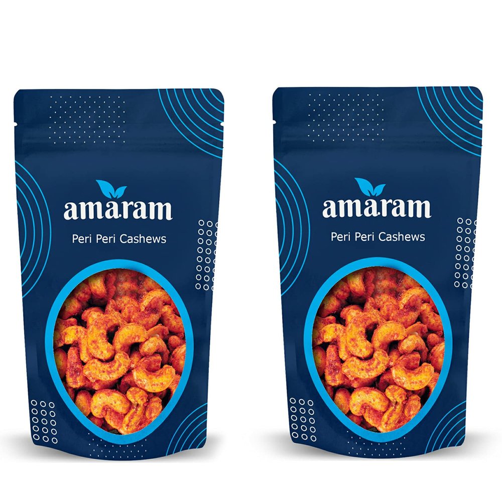 Amaram by Ghasitaram Pack of 2 Peri Peri Cashews 200 GMS|Dryfruit Gift Hamper|Dry Fruit Combo Pack Offer|Dry Fruit Gift Pack|Dry Fruit Box|Diwali Dry Fruit Gift Box|Mix Nut|