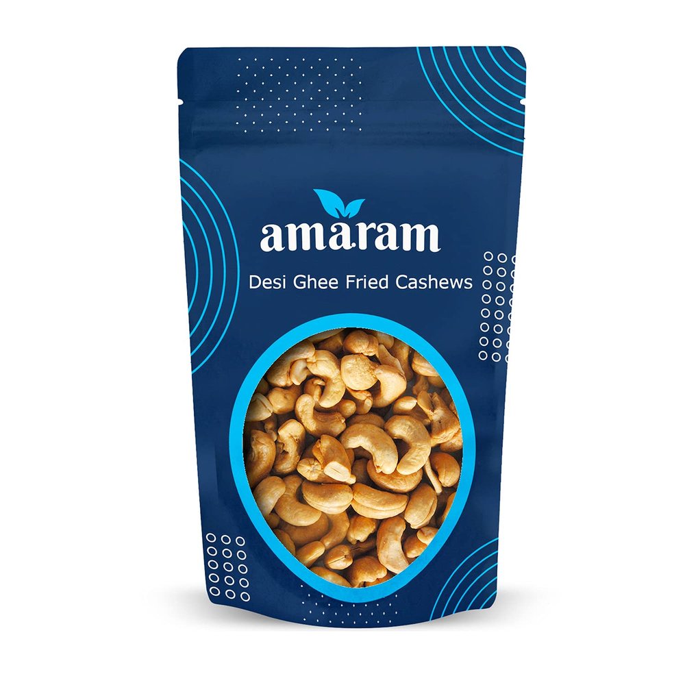 Amaram by Ghasitaram Desi Ghee Fried Salted Cashews 200 GMS|Dryfruit Gift Hamper|Dry Fruit Combo Pack Offer|Dry Fruit Gift Pack|Dry Fruit Box|Diwali Dry Fruit Gift Box|Mix Nut|