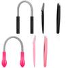 6 Pieces Spring Facial Hair Remover with Eyebrow Remover Trimmer Beveled Tweezers Threading Hair Removal Face Epilator Tool for Women Removes Hair on The Upper Lip Chin Cheeks view 1