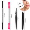 6 Pieces Spring Facial Hair Remover with Eyebrow Remover Trimmer Beveled Tweezers Threading Hair Removal Face Epilator Tool for Women Removes Hair on The Upper Lip Chin Cheeks view 2