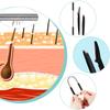 6 Pieces Spring Facial Hair Remover with Eyebrow Remover Trimmer Beveled Tweezers Threading Hair Removal Face Epilator Tool for Women Removes Hair on The Upper Lip Chin Cheeks view 4