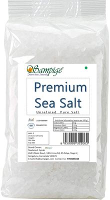 Sampige Sea salt crystal salt Un-filtered Sea Salt 900 g - hand cleaned chemical free