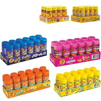 FRUIT FLAVOURED BALLS COMBO OF 6 TRAY 12 BOTTLES