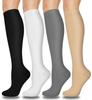 Compression Socks for Women & Men Circulation (4 Pairs)- Best Support for Nurses, Running, Hiking, Medical, Pregnancy view 1