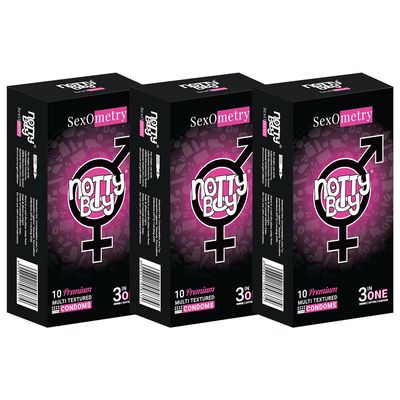Notty Boy condoms dotted n ribbed texture pack of 30 pcs