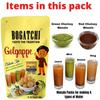 BOGATCHI Baked Atta Golgappe-Panipuri-Puchka with 4 Waters Masala and Red & Green Chutneys | Microwave Pani Puri Pappad | Golgappe Packet ReadyMade |Home Made Fiber Rich Microwave Golgappa, 200g view 2