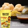 BOGATCHI Baked Atta Golgappe-Panipuri-Puchka with 4 Waters Masala and Red & Green Chutneys | Microwave Pani Puri Pappad | Golgappe Packet ReadyMade |Home Made Fiber Rich Microwave Golgappa, 200g view 4