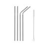 Decorcrafts Reusable BPA-Free Stainless Steel Metal, Thick, Long, Dishwasher Safe Stainless Steel Drinking Straws, 8.5 Inches Pack of 5 Pieces (2 Bend and 2 Straight and 1 Cleaning Brushes) view 2