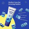 SmiloShine 80g x 2 Pack Gel Toothpaste for Kids Toothpaste Baby Plaque Removal,Fluoride Free, SLS Free, No Artificial Flavors, Prevents Cavities, Effective Oral Care (Bubblegum + Strawberry) view 2