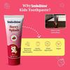 SmiloShine 80g x 2 Pack Gel Toothpaste for Kids Toothpaste Baby Plaque Removal,Fluoride Free, SLS Free, No Artificial Flavors, Prevents Cavities, Effective Oral Care (Bubblegum + Strawberry) view 3