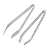 2 Pcs Kitchen Tweezers, Fish Bone Tweezers Non-Slip,Silver stainless steel fishbone fishbone clip kitchen plucker clip, Precision Grip for Debone 5.5" (A+B) view 2