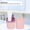 Portable Toothbrush Cup, Recyclable Toothbrush Box Portable for Schoolcamping, Bathroom for Travel Outing, Business Trip(Pink) view 3
