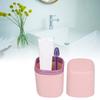 Portable Toothbrush Cup, Recyclable Toothbrush Box Portable for Schoolcamping, Bathroom for Travel Outing, Business Trip(Pink) view 4