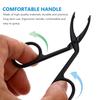 HEALLILY 6pcs Eyebrow Clips Oblique Eyebrow Tweezers Scissors Shaped Eyebrow Straight Tip Tweezers Beauty Tools view 2