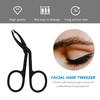 HEALLILY 6pcs Eyebrow Clips Oblique Eyebrow Tweezers Scissors Shaped Eyebrow Straight Tip Tweezers Beauty Tools view 3